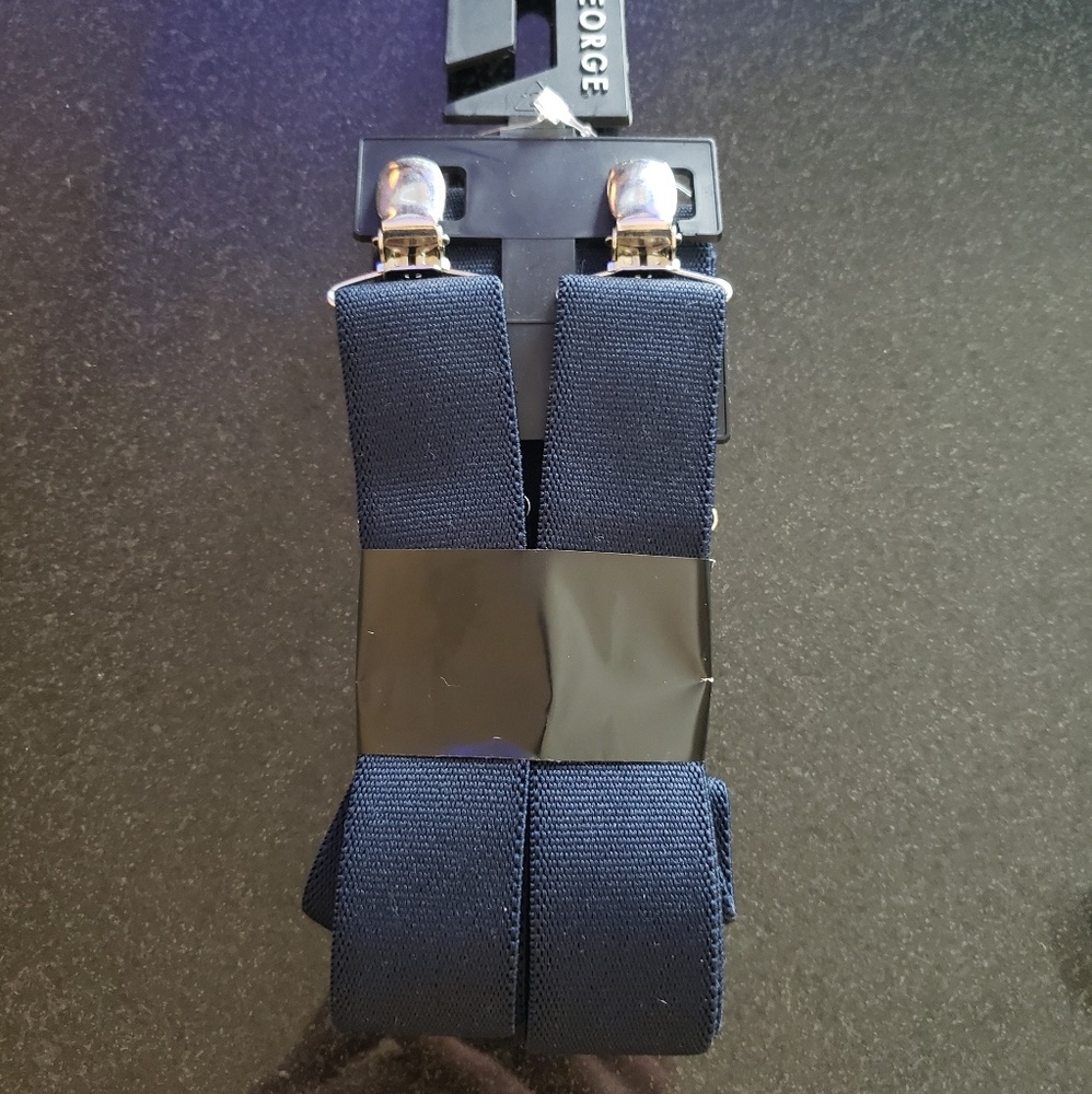 Navy blue suspenders